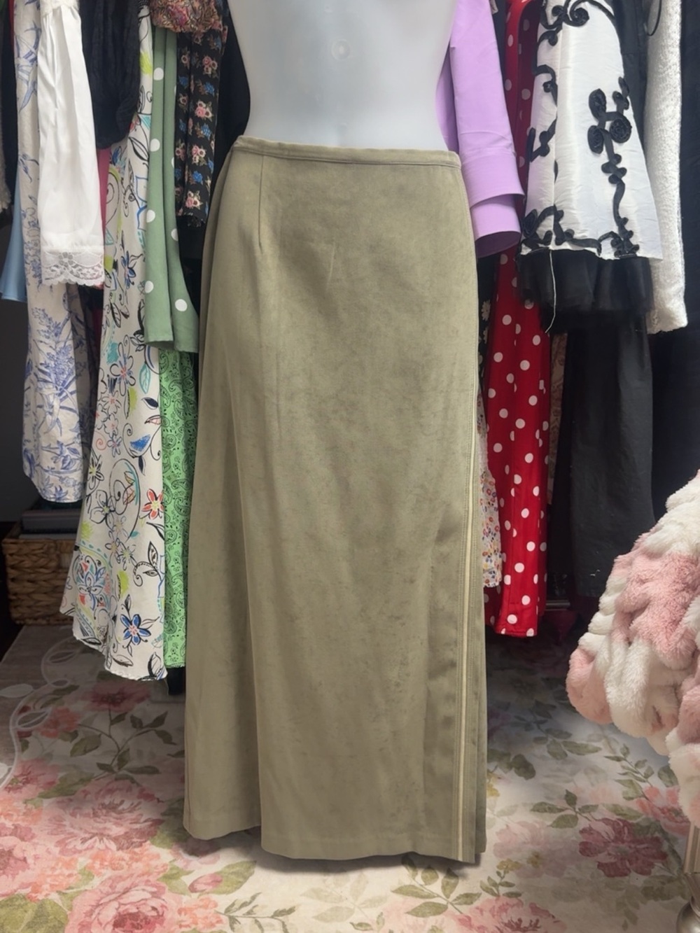 Y2K Vintage Norton McNaughton Women’s Olive Green Skirt